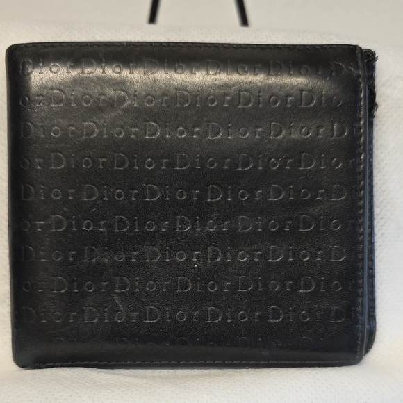 Dior Embossed Black Leather Wallet - Picture 1 of 11
